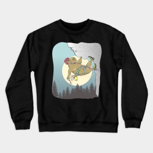 Capybara rock climbing Crewneck Sweatshirt